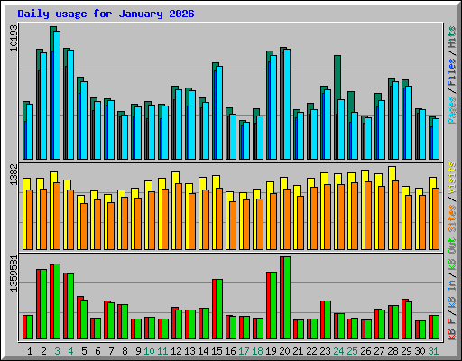 Daily usage for January 2026